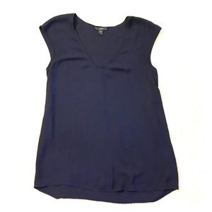 J.Crew Cap-sleeve shirttail top