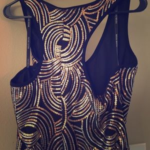 NWT Black and Gold Sequin Party Dress Sz 16
