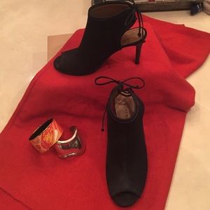 Lucky Brand peep toe bootie