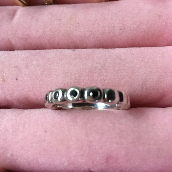 ON HOLD Pandora black melanite stones SS 925
