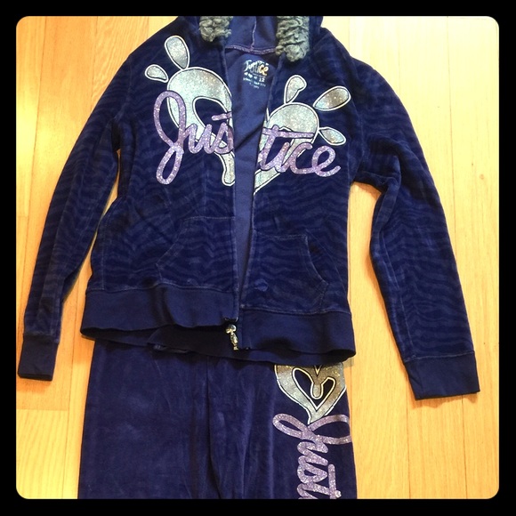 Justice - Matching jacket and sweatpant dark blue