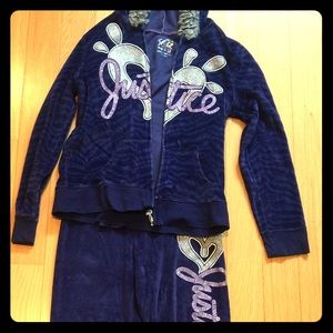 Justice - Matching jacket and sweatpant dark blue