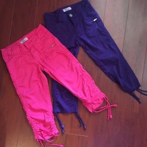 Bundle PINK AND PURPLE Drawstring Capris