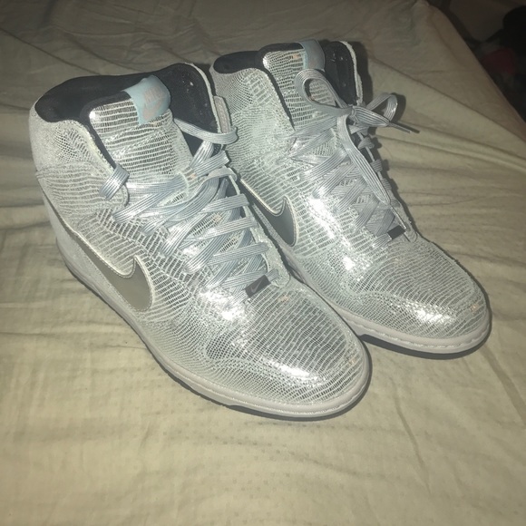 Nike Dunk blazer wedge metallic snakeskin sz 9