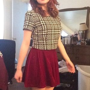 Houndstooth crop top