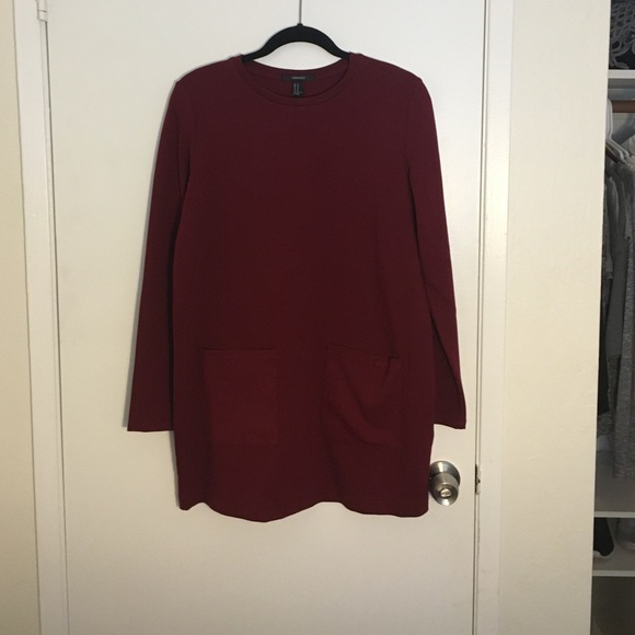 Burgundy box style mini dress