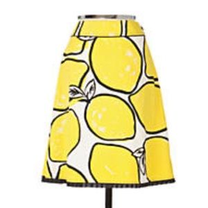 Anthropologie Odille Lemon Skirt Fruiy