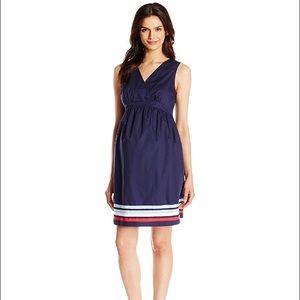 Jojo Maman Bebe maternity striped hem dress, sz 8.