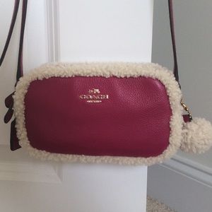 Coach shearling crossbody