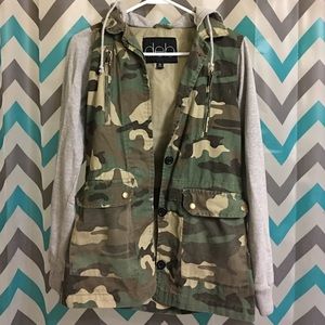 Camouflage and Gray jacket