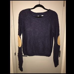 BDG Navy Elbow Patch Sweater