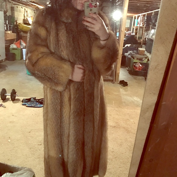 Authentic Vintage Fox Fur Full Length Coat - Picture 1 of 2