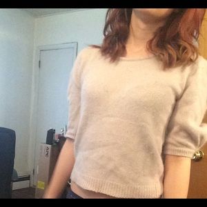 Light cool cream sweater