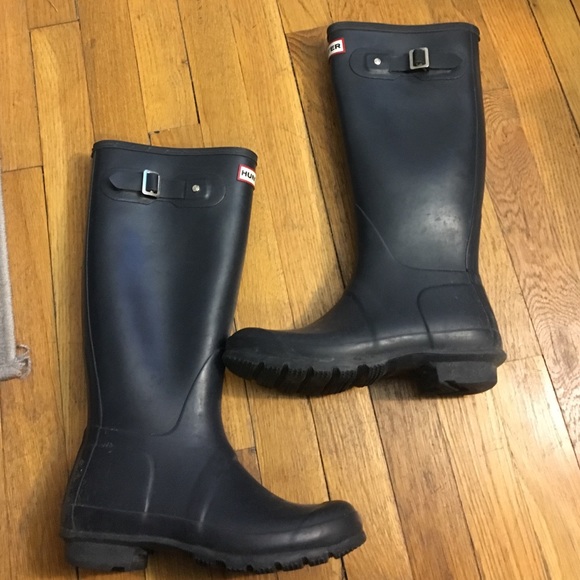 Navy Hunter Boots