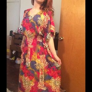 Exotic patterned maxi dress