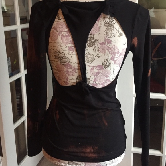 Tattered and Torn designs black and copper shirt