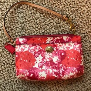 Coach floral wristlet