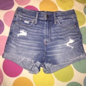 high waisted abercrombie shorts
