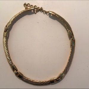 Gold plated shirt necklace