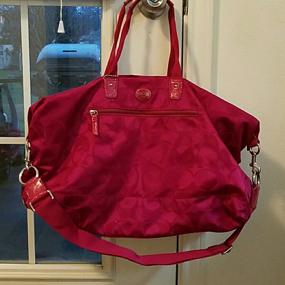 Coach hot pink bag - Picture 1 of 4