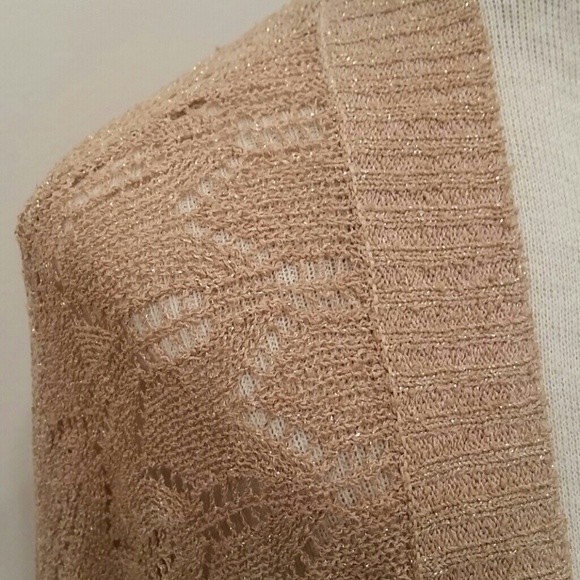 Gold shimmery metallic bolero cardigan wrap