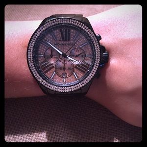 Black & Rose Gold Michael Kors Watch