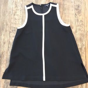 Madewell black and white tank, size XS.
