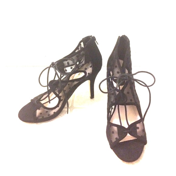 torrid Shoes - Torrid Black Lace-Up Heels 10W
