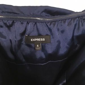 Navy blue Strapless Express dress