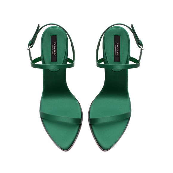 RARE** Elegant ZARA Satin Strappy Heels - Picture 3 of 5