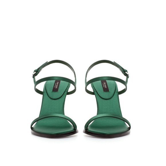 RARE** Elegant ZARA Satin Strappy Heels - Picture 5 of 5