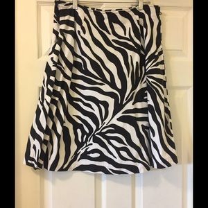 Worthington size 12 zebra print A-line skirt