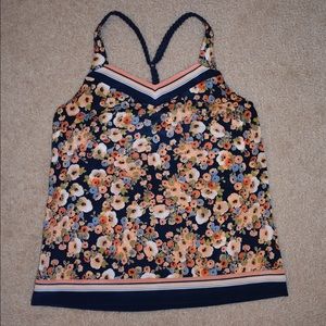 Floral print racerback tank