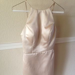 Champagne colored bridesmaid dress