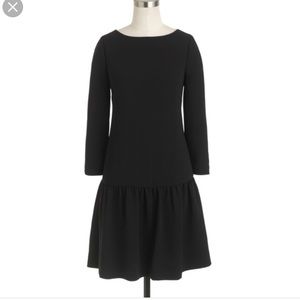 FINAL SALE J Crew Black Drop Waist Dress