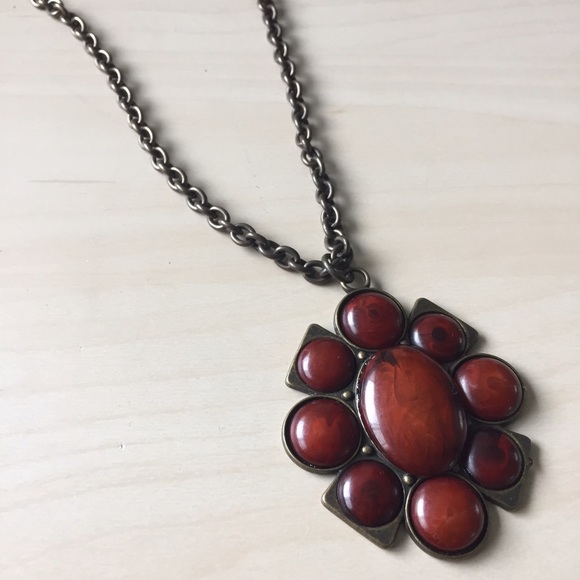 Vintage Brass Necklace - costume jewelry