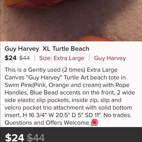 Guy Harvey Art XL Turtle Beach Bag - Picture 4 of 4