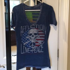 Affliction Reversible V-neck T-Shirt