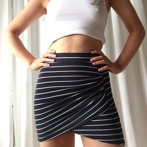 Zara Striped Mini Skirt