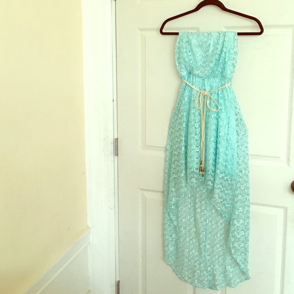 Flowy Turquoise Lace Dress