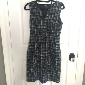 FINAL SALE Blue and Green Tweed Dress