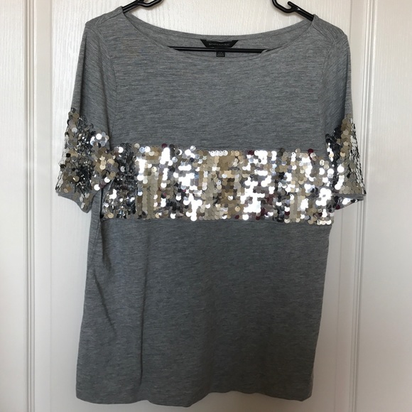 NWT Banana Republic sequin stripe top - Picture 2 of 4