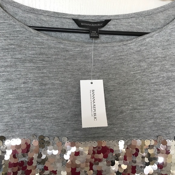 NWT Banana Republic sequin stripe top - Picture 4 of 4