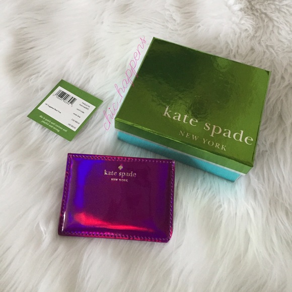 SOLD❤️Kate Spade ♠️ Iridescent ID Card Holder - Picture 2 of 7