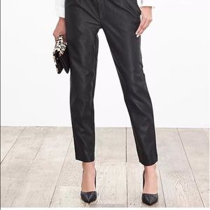 Banana Republic, black pleather ankle pants