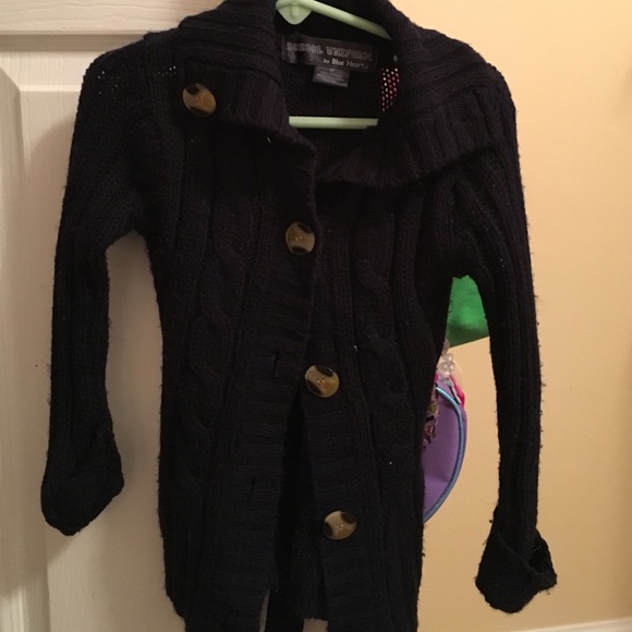 Little girls navy sweater
