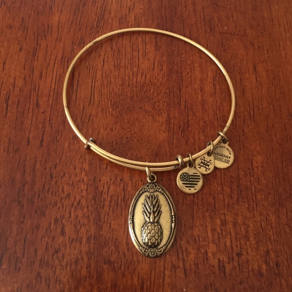 Alex and Ani pineapple charm bracelet
