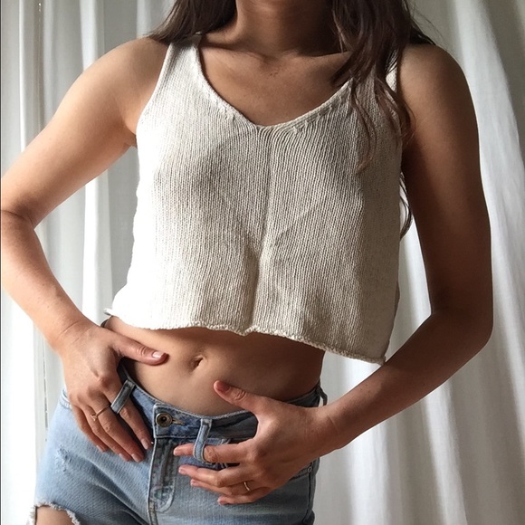 Tan Knit Brandy Melville Tank
