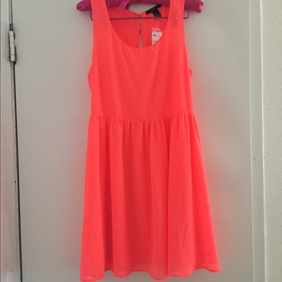 NWT neon coral dress - Picture 1 of 4