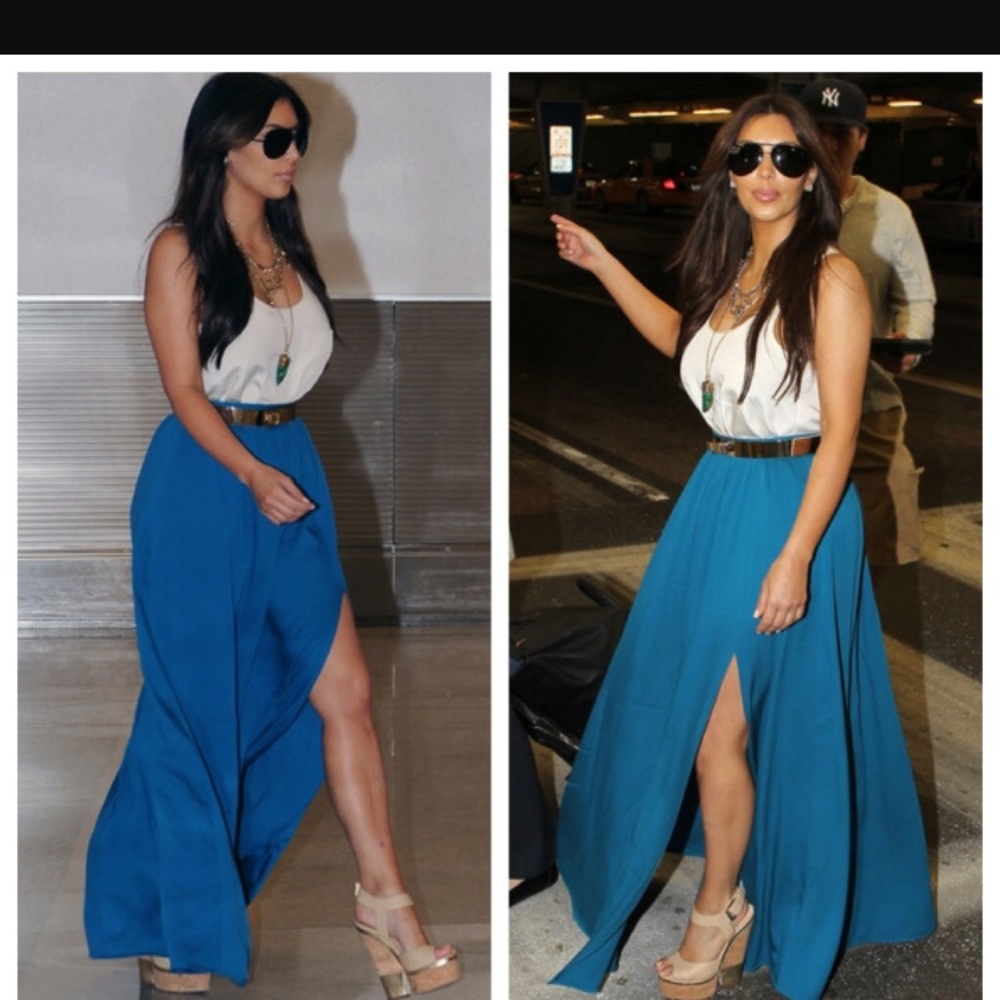 ⚡️Sale⚡️Lily White, royal blue, maxi skirt